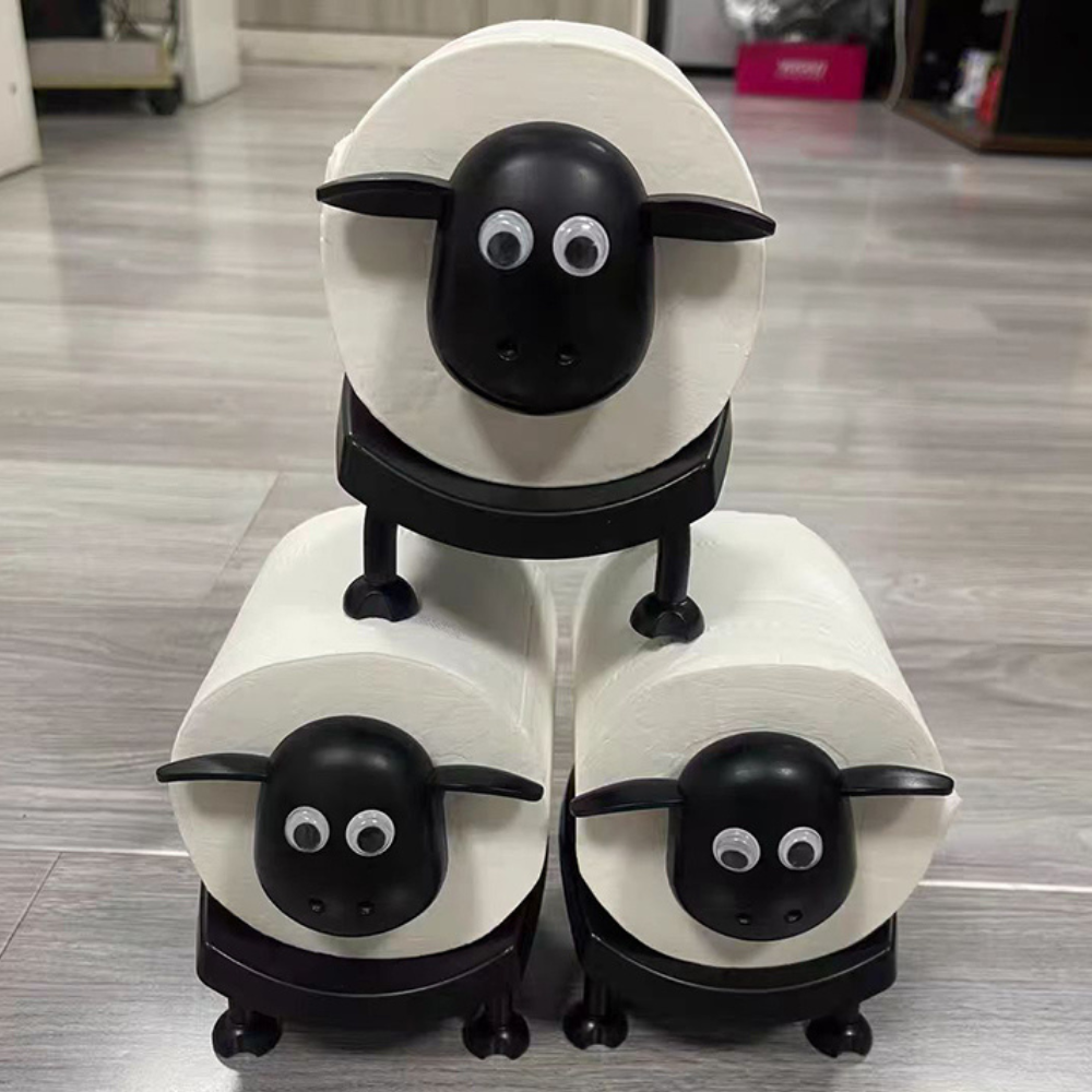 Suporte de Papel Higiênico Ovelha 3D – Decorativo e Independente para Banheiro
