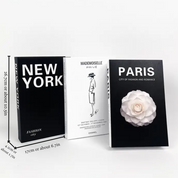 Kit 3 Livros Decorativos Faux – New York, London e Paris