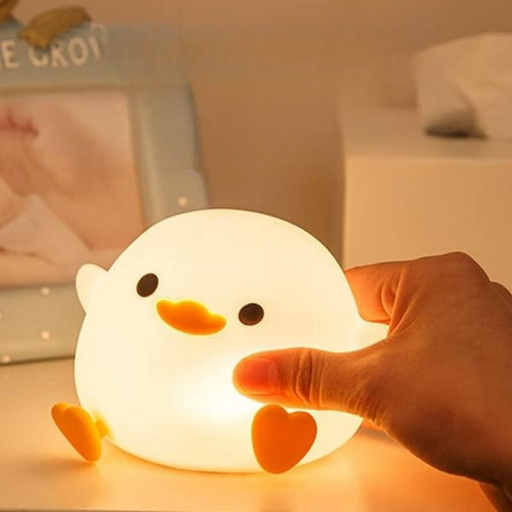 Luminária Noturna Pintinho – Silicone Macio e Recarregável USB