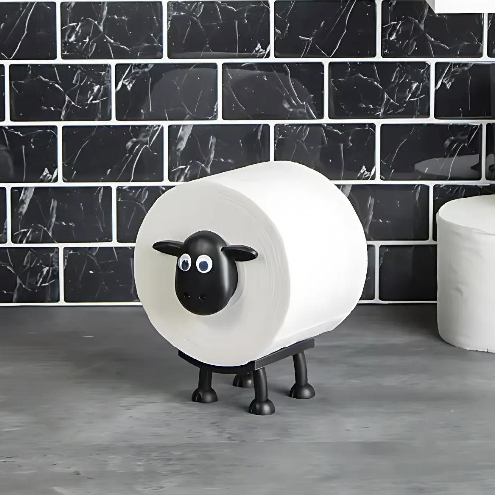 Suporte de Papel Higiênico Ovelha 3D – Decorativo e Independente para Banheiro