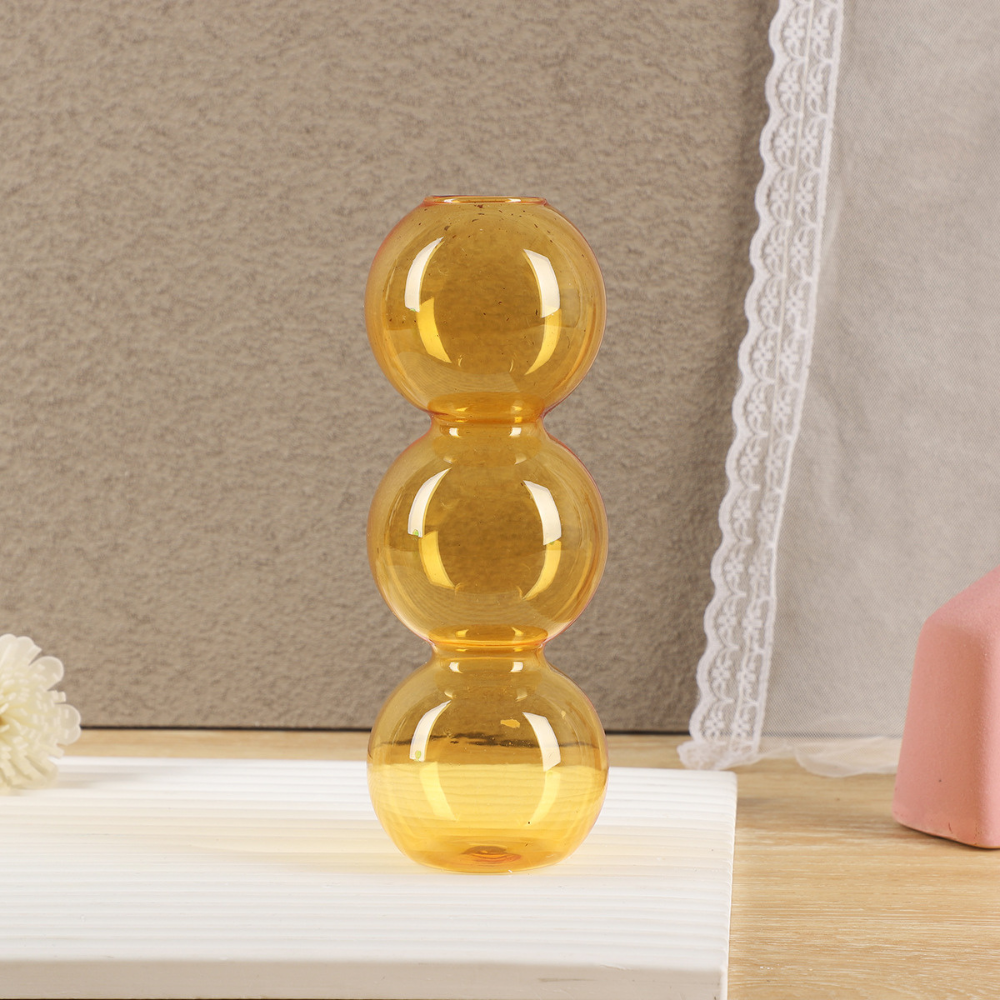 Vaso de Vidro Bolha – Decoração Nórdica Moderna e Elegante