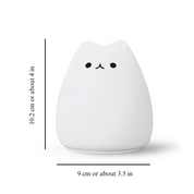 Luminária Noturna Gatinho LED – 7 Cores com Controle por Toque em Silicone Macio