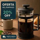 Cafeteira Prensa Francesa - Coffee Press em Vidro com Filtro em Inox