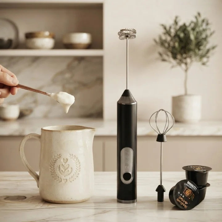 Mini Mixer e Espumador Elétrico Premium 2 Em 1
