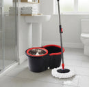 Kit Mop Giratório Com Balde e Cesto de Centrifugação Em Inox