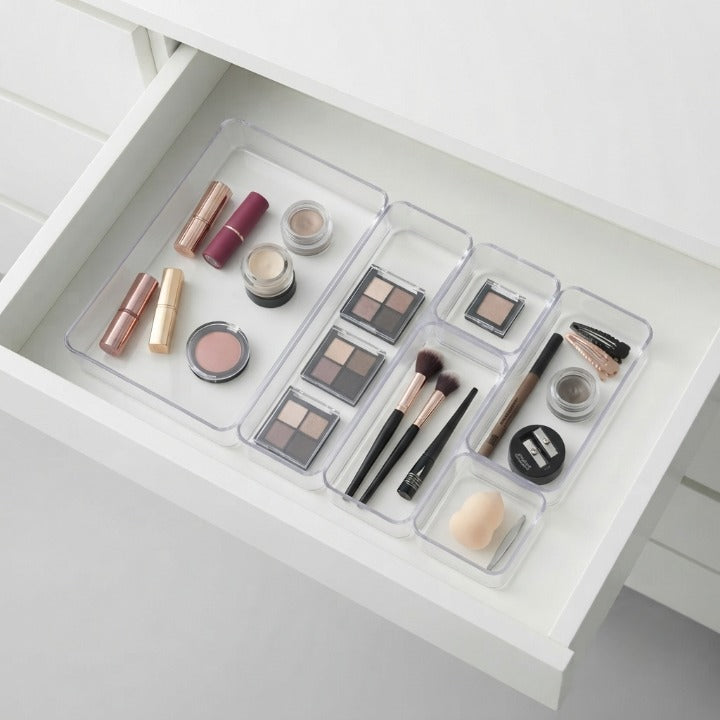 Organizador Modular Transparente com 7 Peças
