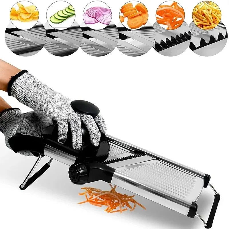 Cortador MasterSlice™ em Aço Inoxidável com Lâminas Ajustáveis