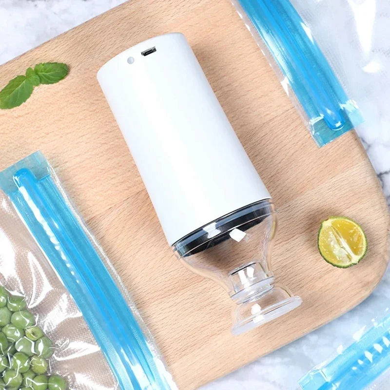 Seladora a Vácuo  com Sacos Reutilizáveis e Sistema Portátil USB