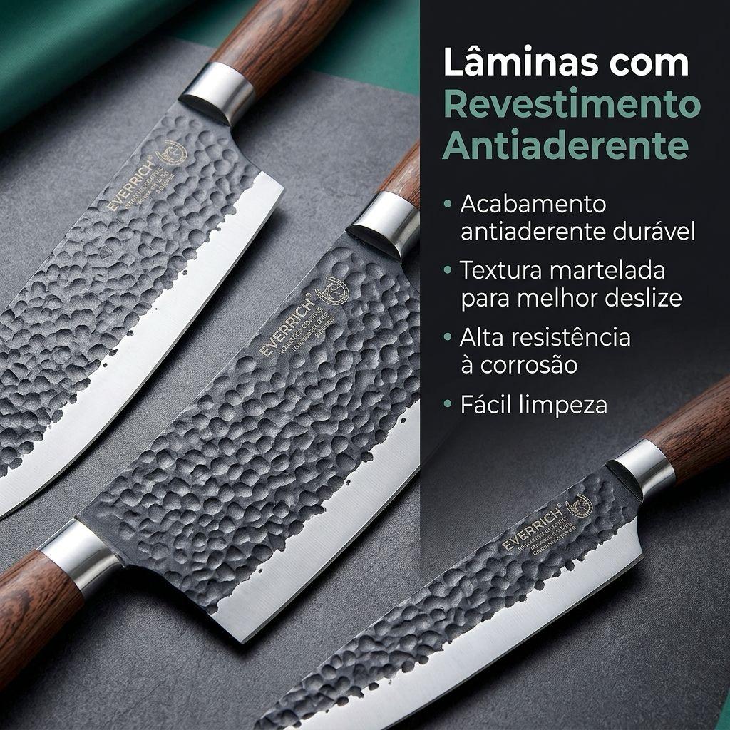 Kit de Facas com 6 Peças Profissionais