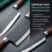 Kit de Facas com 6 Peças Profissionais