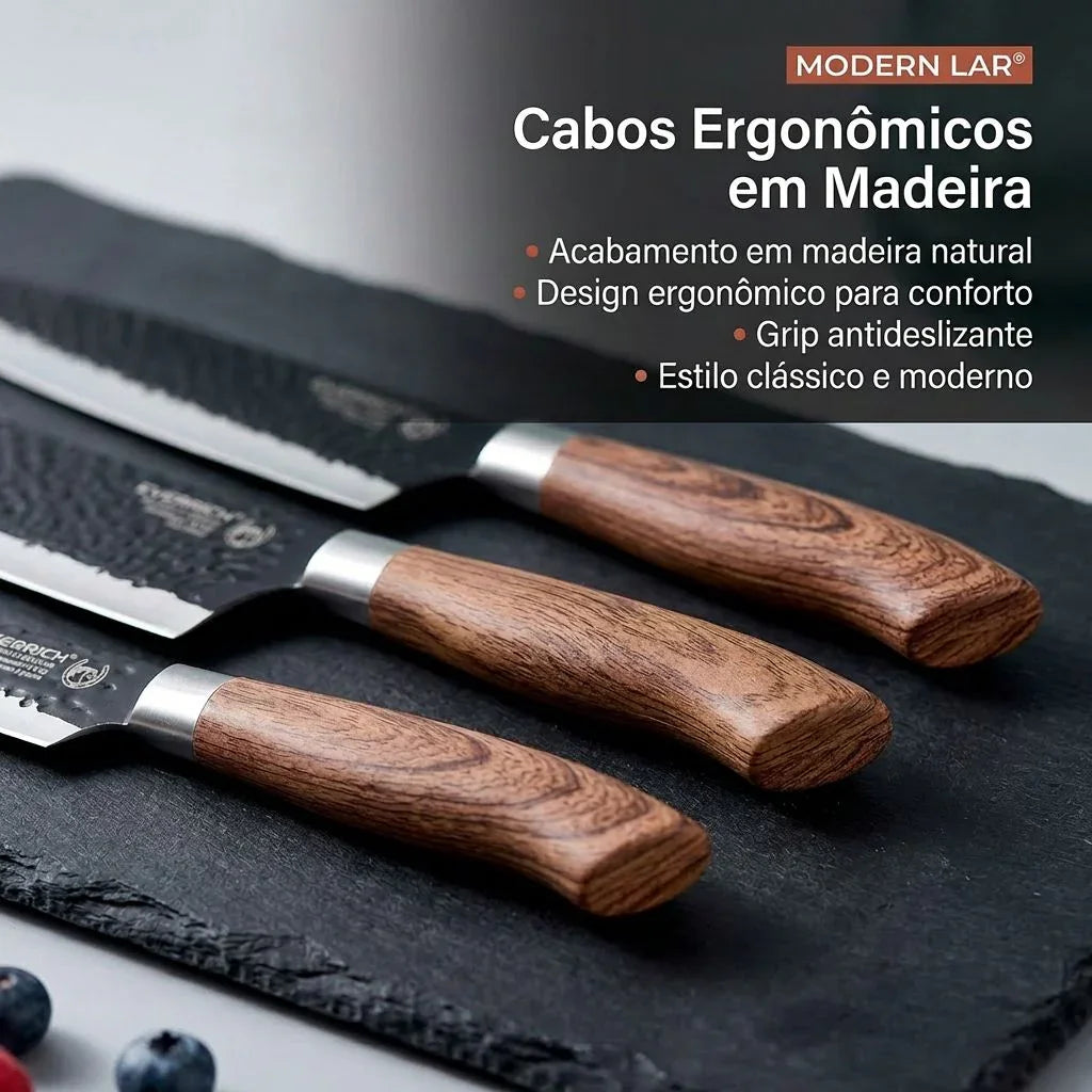 Kit de Facas com 6 Peças Profissionais