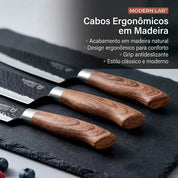 Kit de Facas com 6 Peças Profissionais