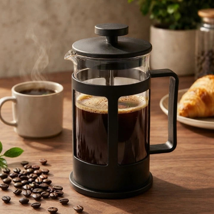 Cafeteira Prensa Francesa - Coffee Press em Vidro com Filtro em Inox