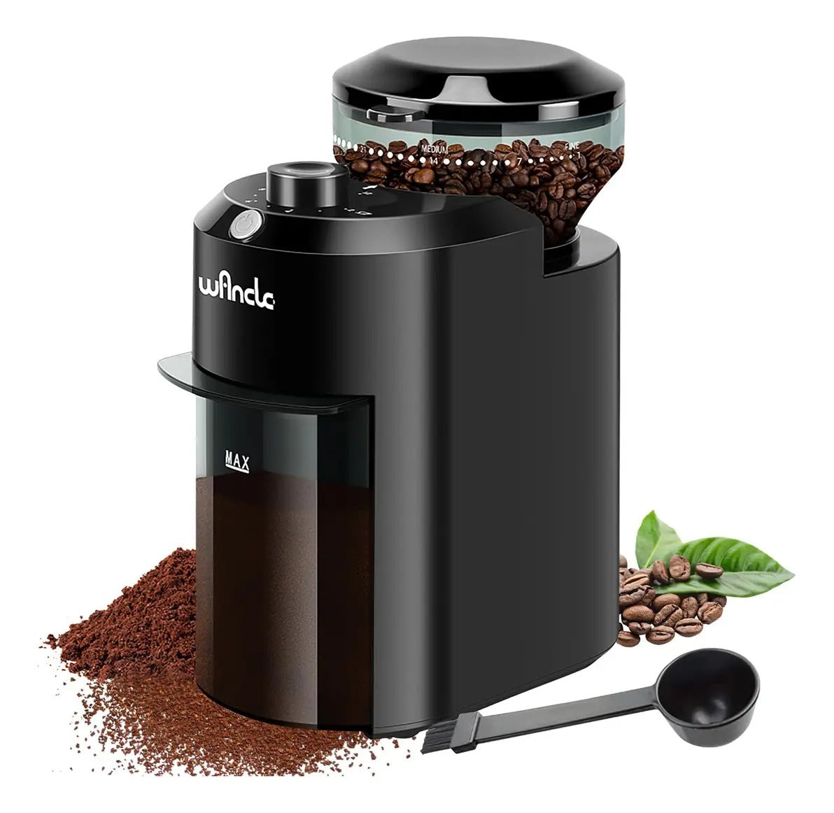 Moedor Elétrico de Café com Moagem Ajustável – Discos Cônicos