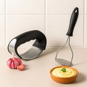 Kit Espremedor de Alho + Amassador de Batatas