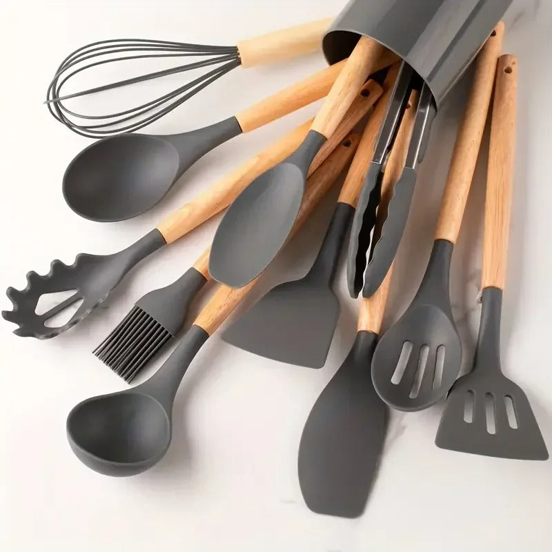 Kit Utensílios de Cozinha em Silicone