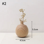 Conjunto de Vasos de Madeira Estilo Japonês – Decoração Minimalista e Natural
