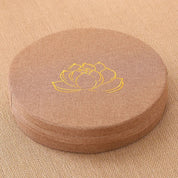 Almofada de Meditação em Linho com Bordado de Lótus – Tatami 40x6cm Lavável