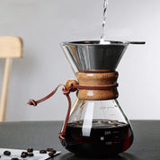 Cafeteira Pour Over 400ml com Filtro Reutilizável em Aço Inoxidável