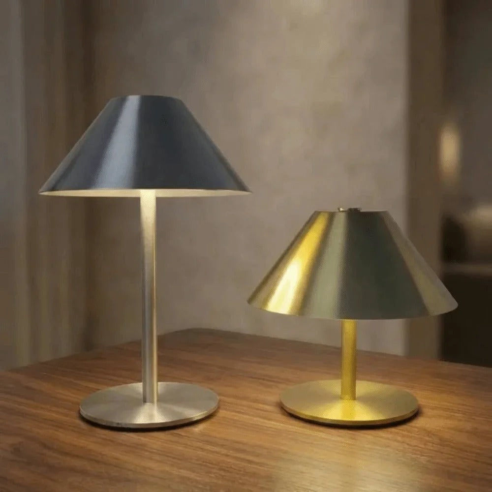 Luminária de Mesa LED Cogumelo Touch – Recarregável com Dimmer 3 Tons de Luz