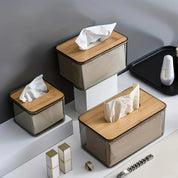 Porta-Lenços de Papel com Tampa em Bambu – Organização Natural para Sala