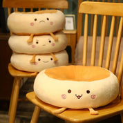 Almofada Pão Fofa – Travesseiro de Assento Kawaii Ultra Macio para Cadeira