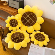 Almofada de Pelúcia em Formato de Girassol – Decorativa e de Assento