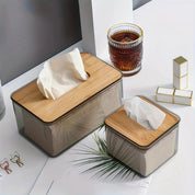 Porta-Lenços de Papel com Tampa em Bambu – Organização Natural para Sala