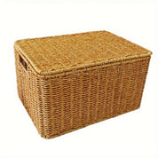Cesta de Vime com Tampa – Organizador Natural para Quarto, Banheiro e Cozinha