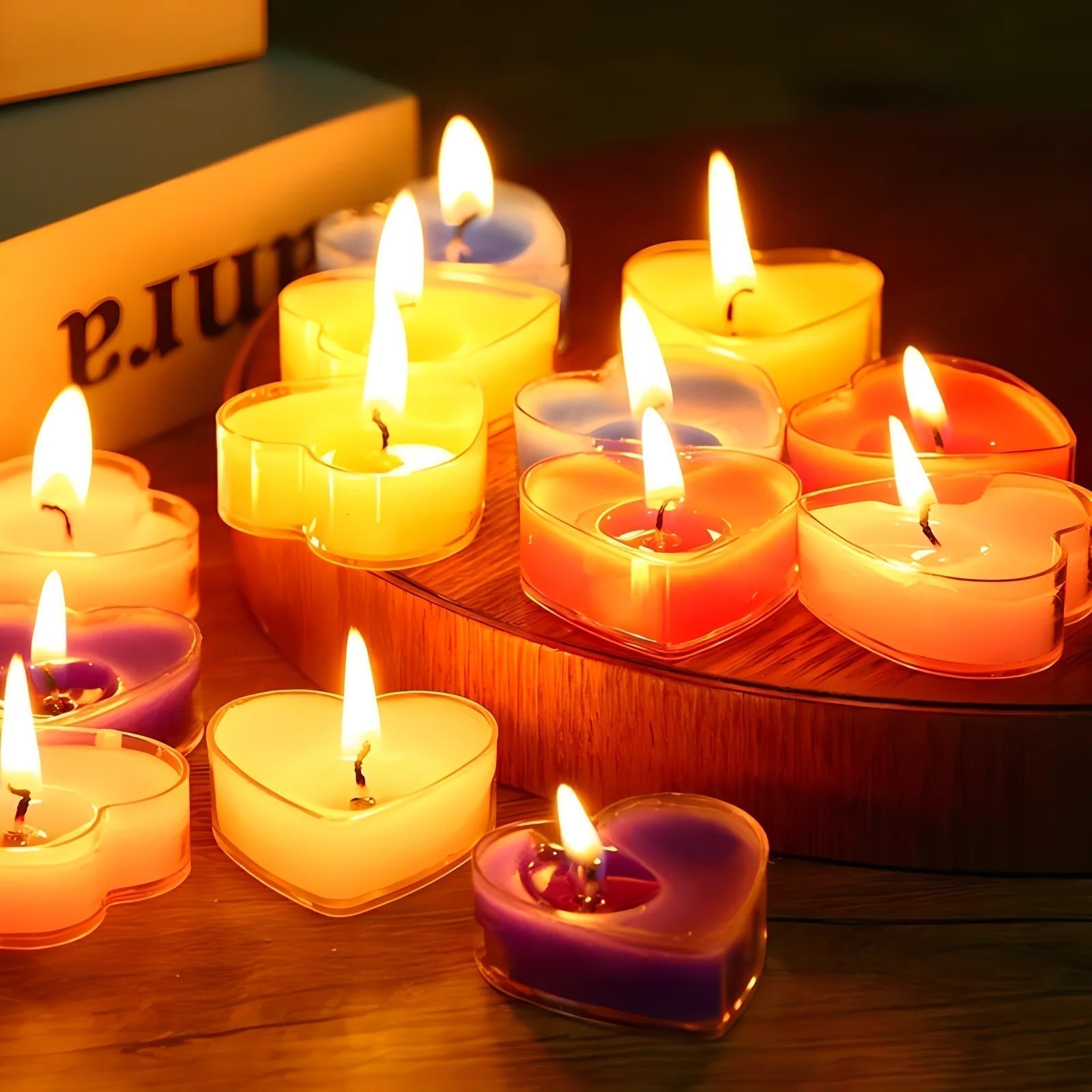 Kit 9 Velas Aromáticas em Formato de Flor – Sem Fumaça para Decoração e Presentes
