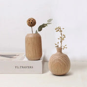 Conjunto de Vasos de Madeira Estilo Japonês – Decoração Minimalista e Natural