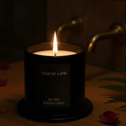 Vela Aromática de Cera de Soja com Cloche de Vidro – Spa Doméstico Premium