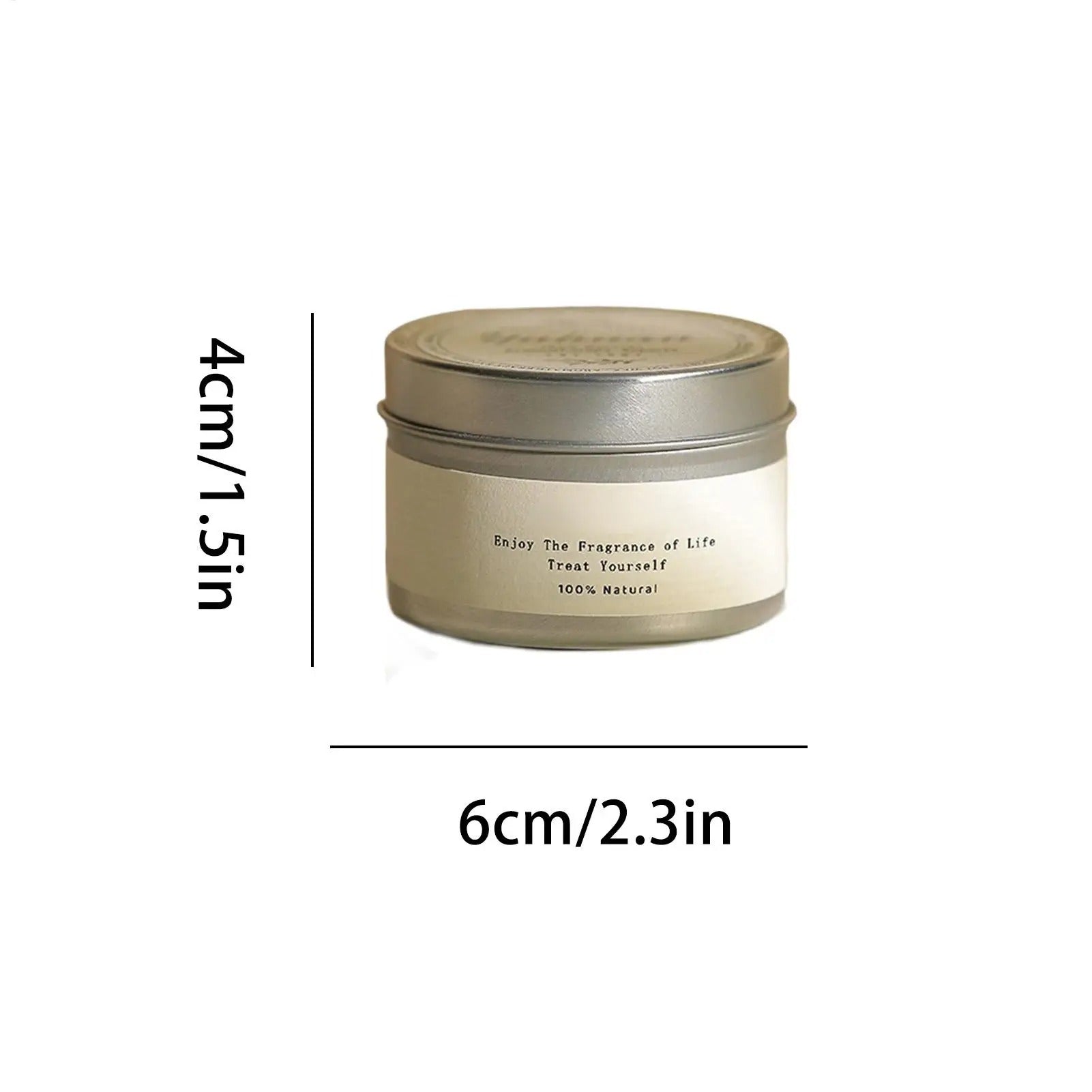Vela Aromática em Lata com Tampa – Cera de Soja com Pavio Natural