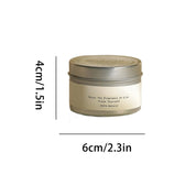 Vela Aromática em Lata com Tampa – Cera de Soja com Pavio Natural