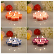 Kit 9 Velas Aromáticas em Formato de Flor – Sem Fumaça para Decoração e Presentes