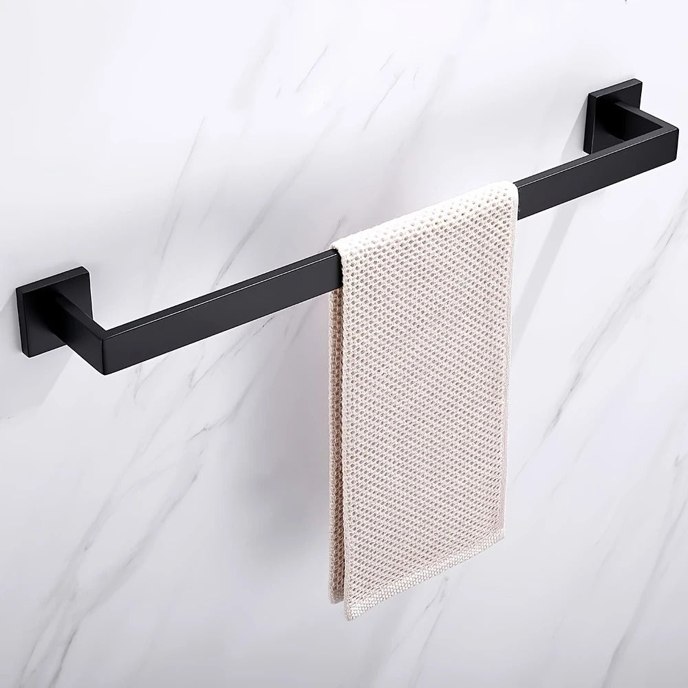 Porta-Toalhas de Parede em Aço Inoxidável – 40cm sem Furos com Gancho