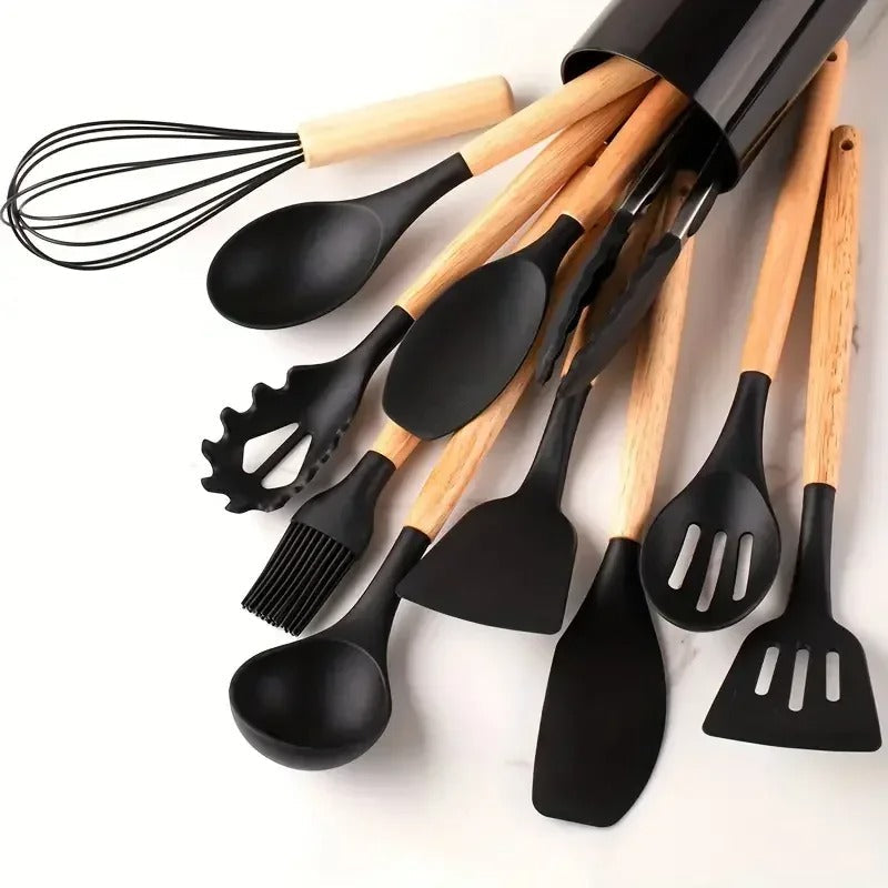 Kit Utensílios de Cozinha em Silicone