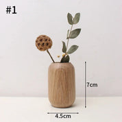 Conjunto de Vasos de Madeira Estilo Japonês – Decoração Minimalista e Natural